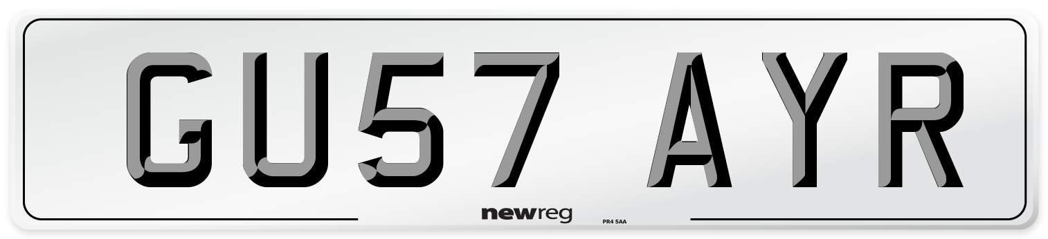 GU57 AYR Number Plate from New Reg